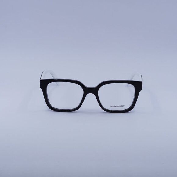 Alexander McQueen Alexander McQueen AM0358O 003 Eyeglasses White/Black 52mm Size ONE SIZE - 3 Thumbnail