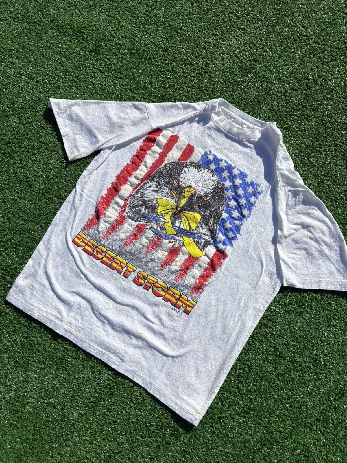 Vintage Vintage Desert Storm 1991 tshirt Size US XL / EU 56 / 4 - 2 Thumbnail