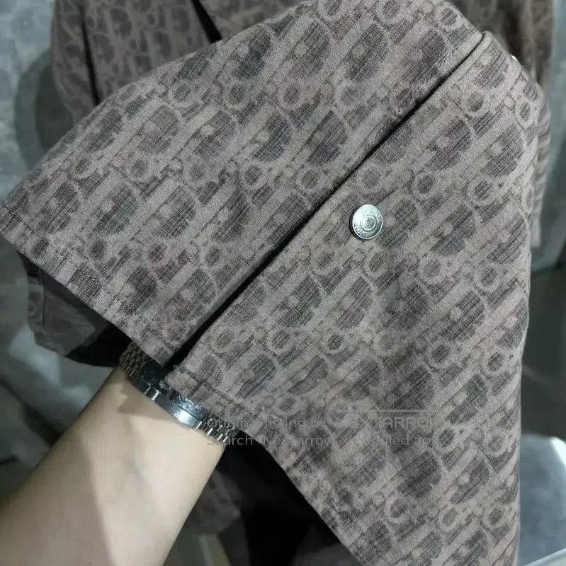 Dior Dior Brown Cotton Long Sleeve Shirt . Size US XL / EU 56 / 4 - 5 Thumbnail