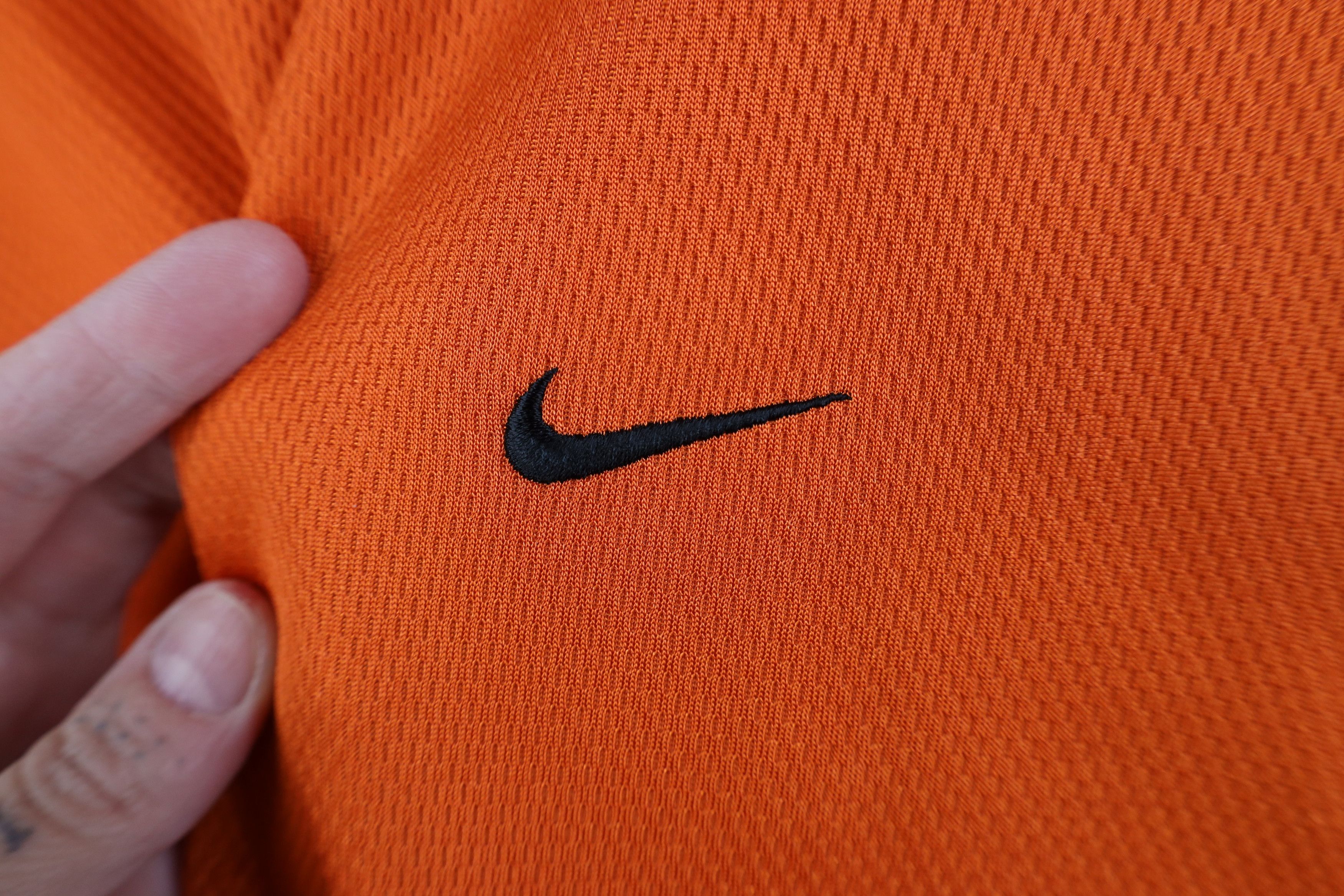 Nike Vintage Y2K Nike Mini Swoosh Thermal Knit T-Shirt Orange Size US XL / EU 56 / 4 - 4 Thumbnail