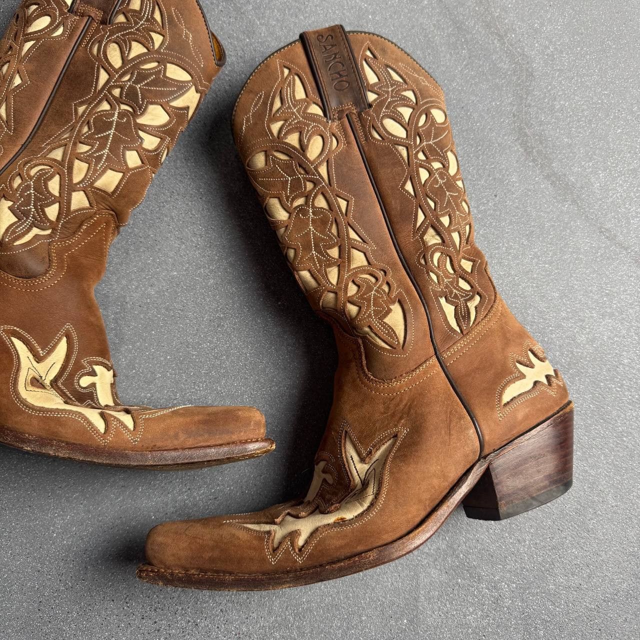 Japanese Brand × Sancho Boots × Vintage Sancho Boots Vintage Western Cowboy Boots Size US 7 / IT 37 - 4 Thumbnail