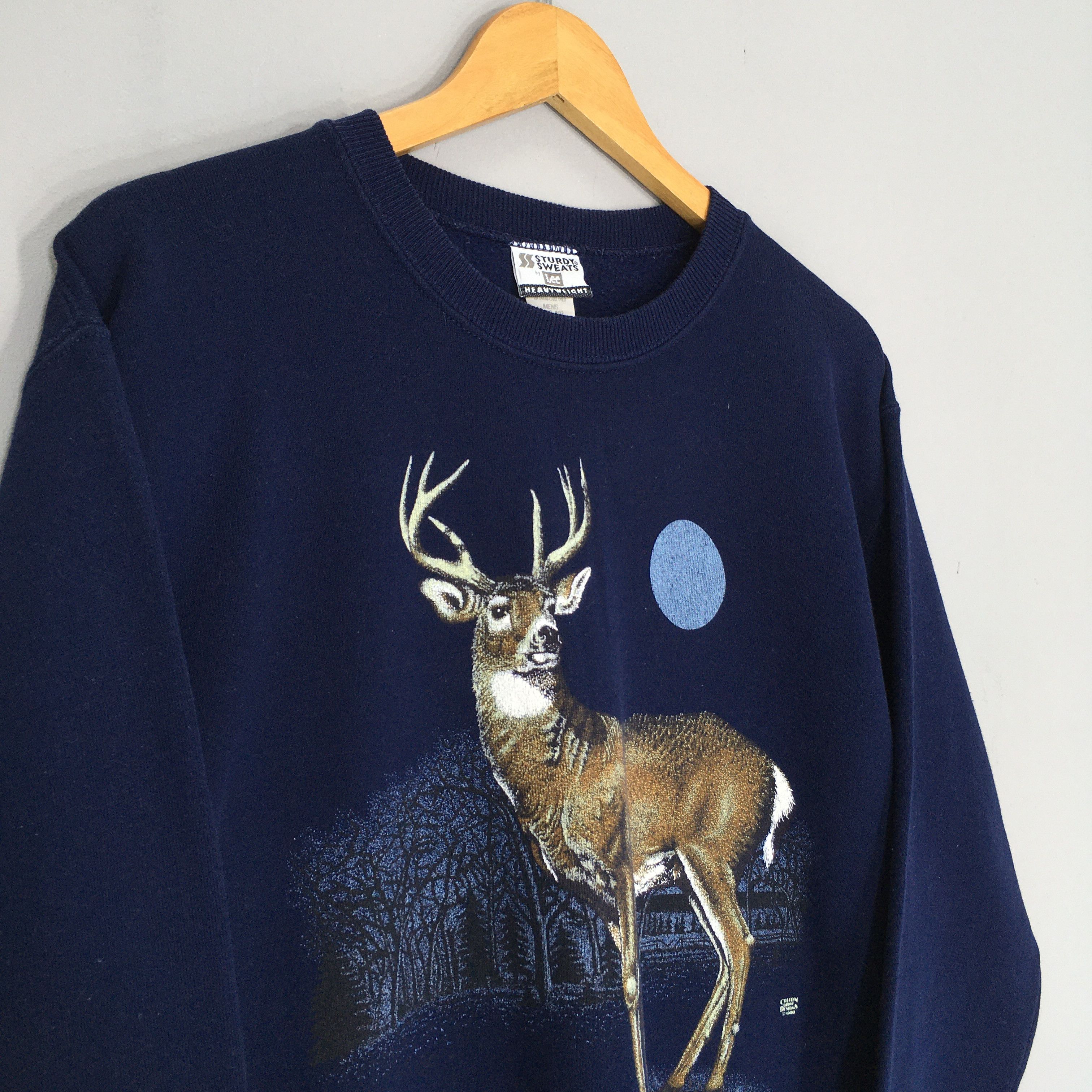 Vintage Vintage 90s White-tailed Deer Wildlife Sweatshirt Medium Size US M / EU 48-50 / 2 - 3 Thumbnail