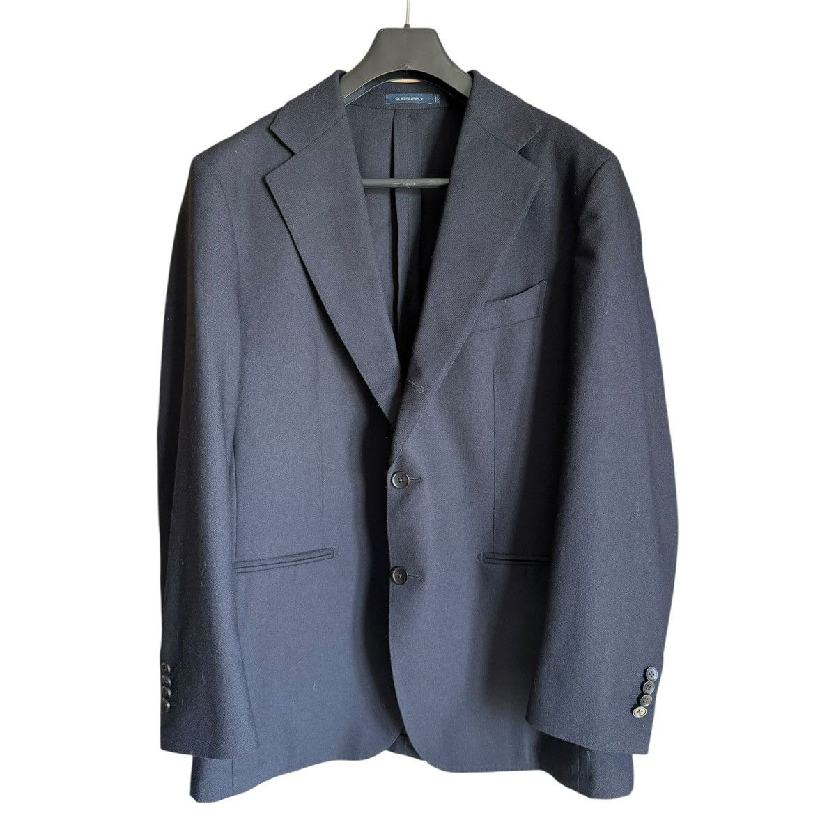 Suitsupply SuitSupply Havana Jetted Unlined Wool Blazer 44S Black Rogna Size 44S - 2 Thumbnail