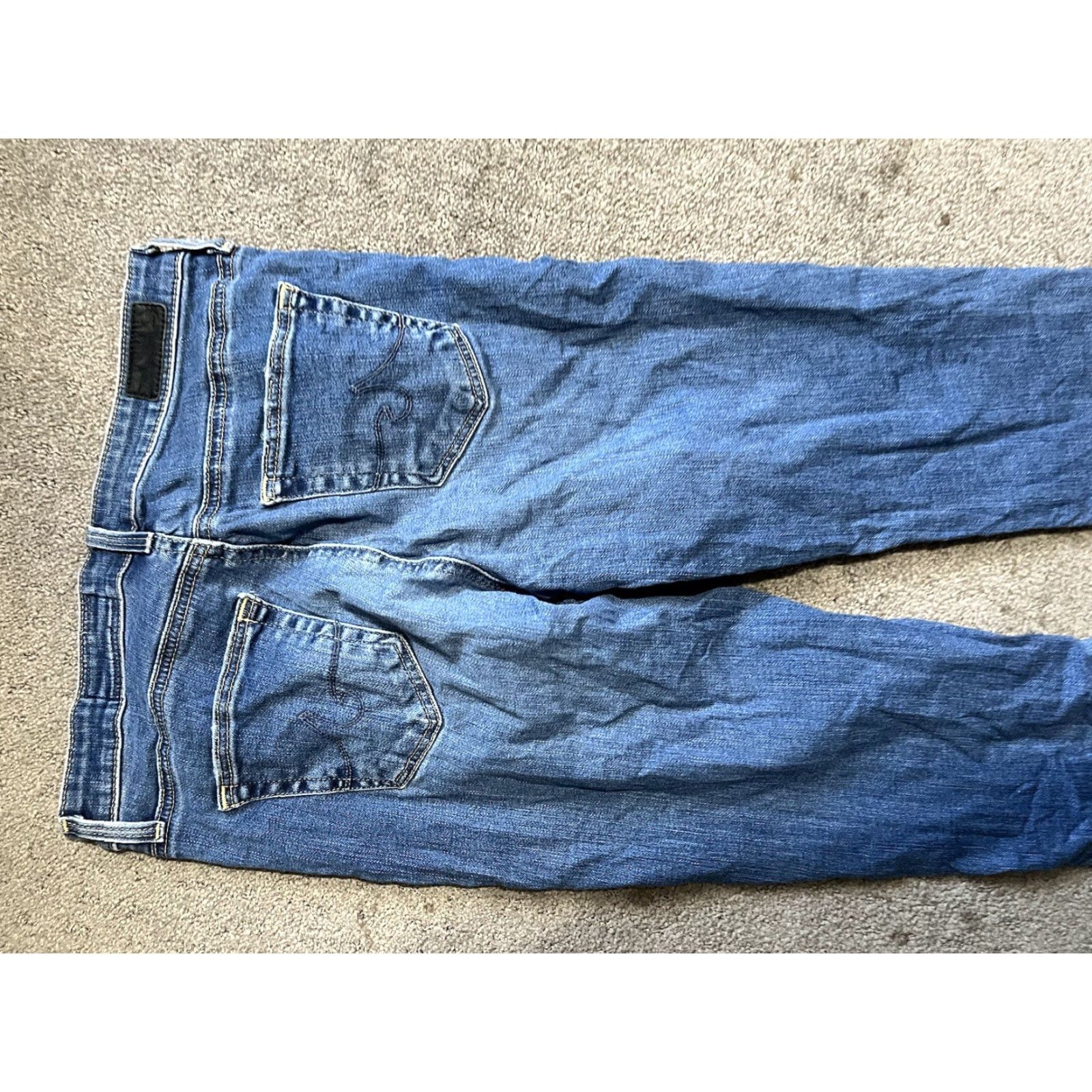 Vintage AG Adriano Goldschmied Stevie Jeans Slim Ankle Women's 25R Blue Denim Size 42" / US 20 - 4 Thumbnail