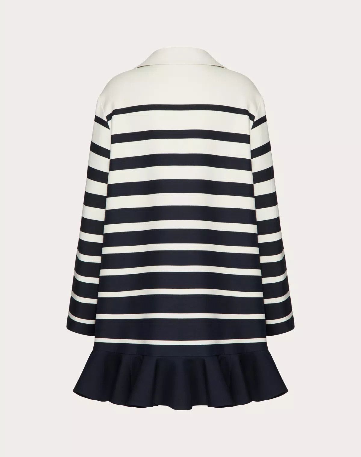 Valentino o1s1wg110426 Short Dress in Ivory/Navy Size M / US 6-8 / IT 42-44 - 3 Thumbnail