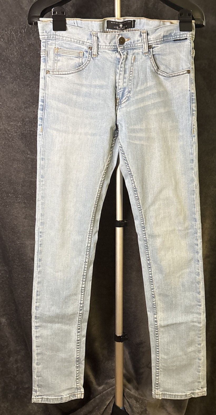 Zara Zara Blue Skinny Jeans with Tapered Leg and Faded Look 30 Size US 30 / EU 46 - 1 Thumbnail