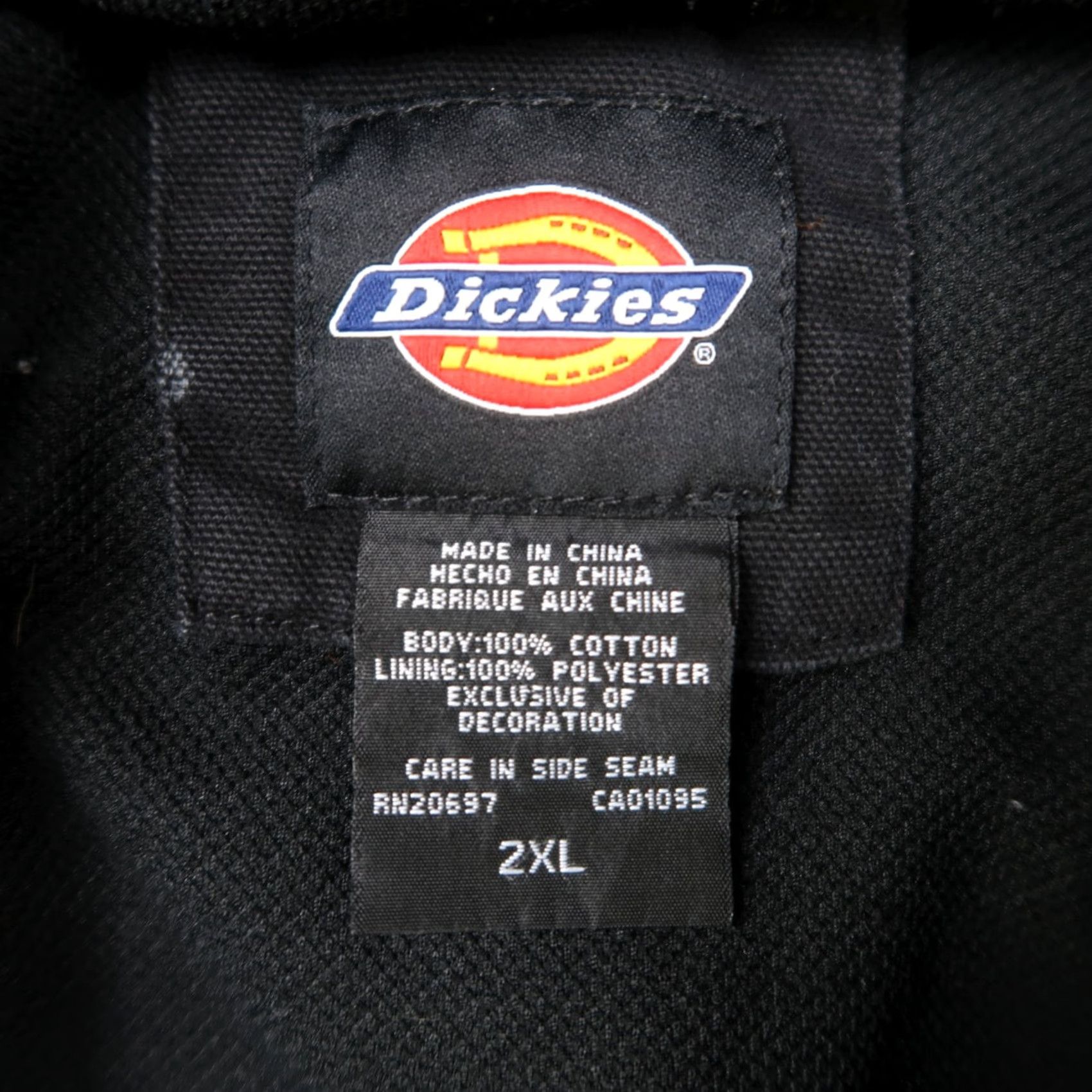 Dickies Dickies Jacket Mens 2XL Black Canvas Hooded Bomber Full Zip Pockets Workwear Regular Size US XXL / EU 58 / 5 - 7 Thumbnail