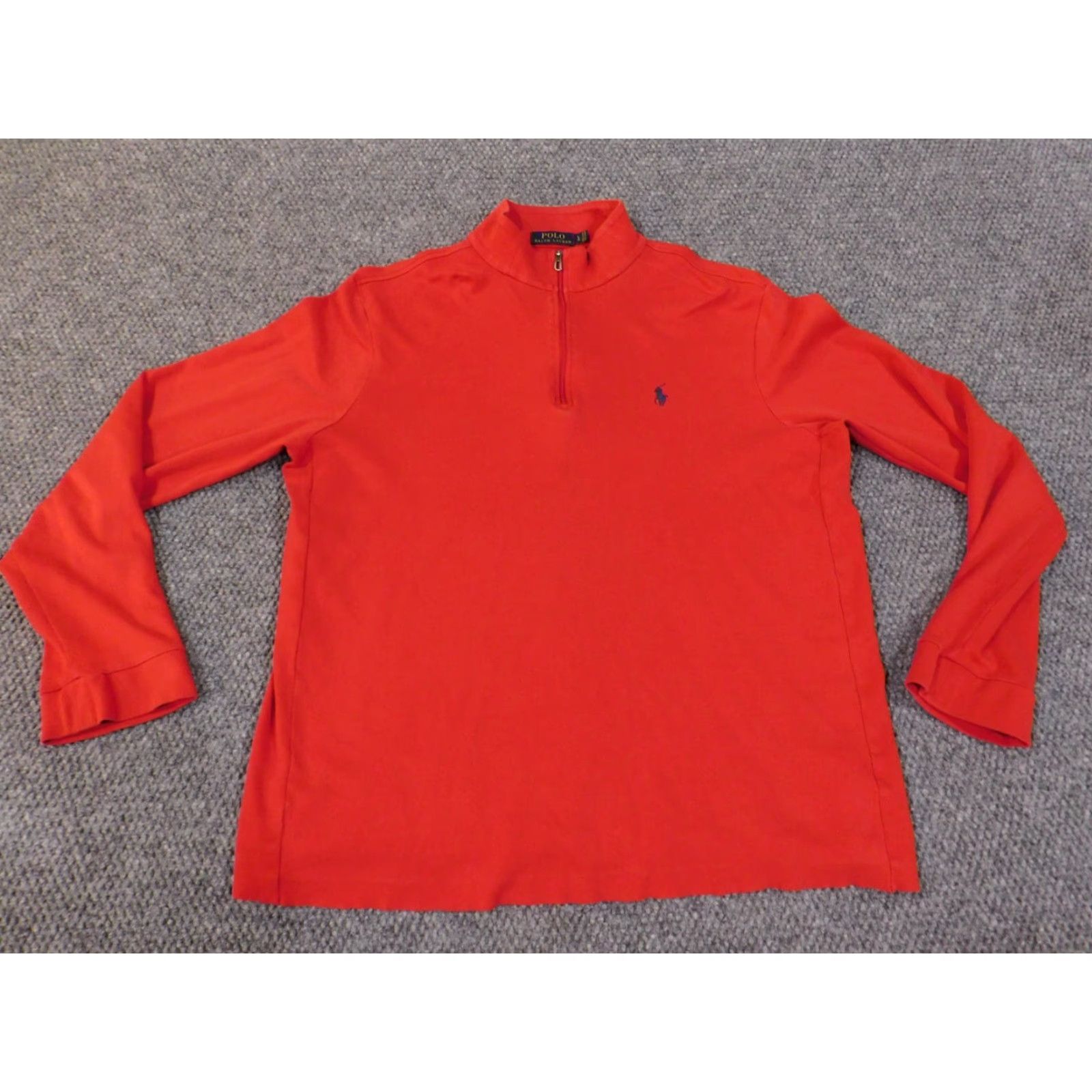Polo Ralph Lauren Polo Ralph Lauren Sweater Mens Large Red Pullover Pony 1/4 Zip Cotton Preppy Size US L / EU 52-54 / 3 - 2 Thumbnail