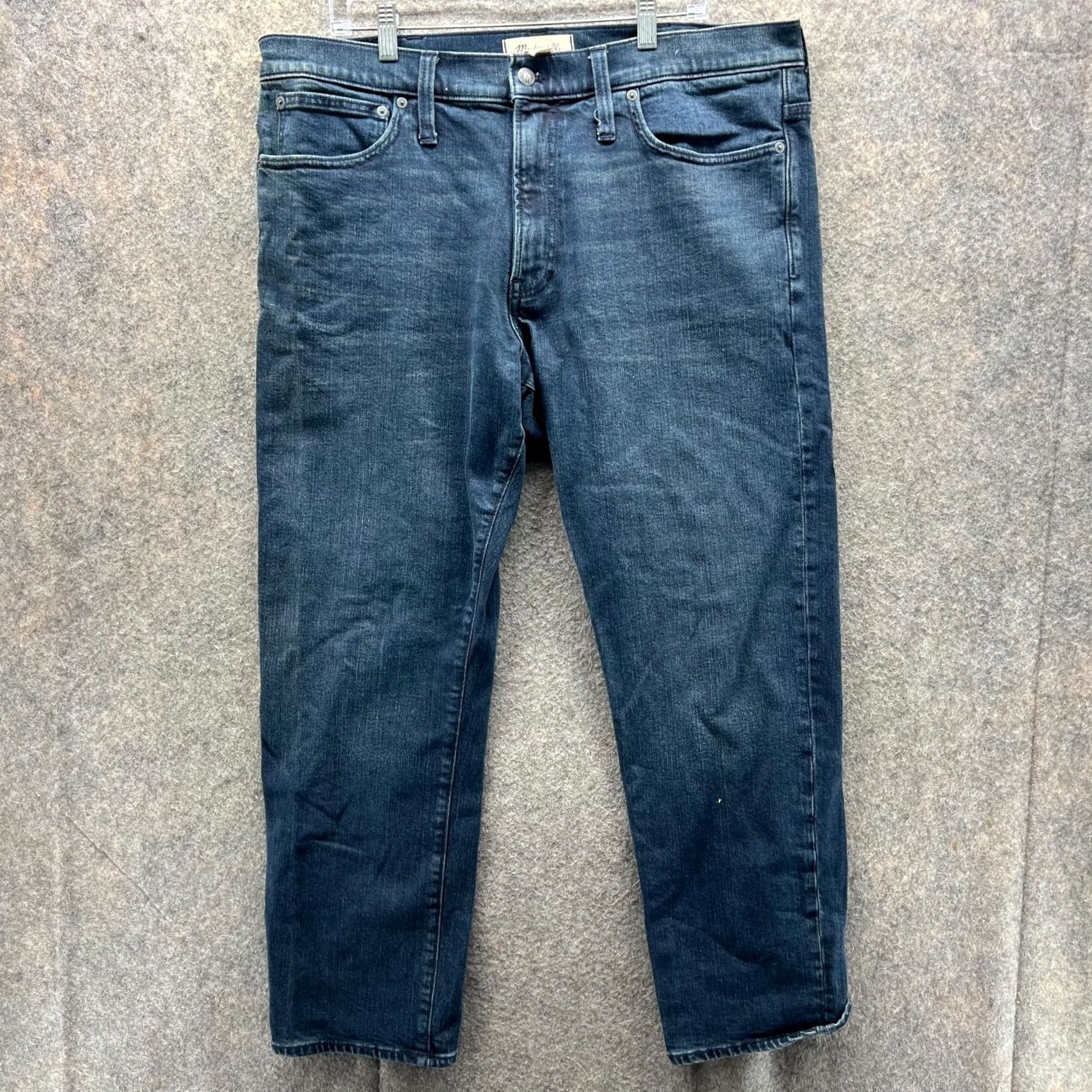 Madewell Madewell Jeans Men 38x30 Blue Denim Cotton Straight Fit Casual Pants Jeans | 38x30 | Regular Rise 10-12in Inseam 30in Adult Mens Jeans Size US 38 / EU 54 - 2 Thumbnail