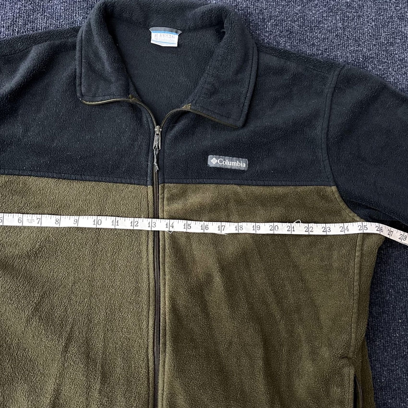 Vintage Columbia Mens 2XL Jacket Fleece Full Zip Lightweight Black Green Outdoor Size US XXL / EU 58 / 5 - 7 Thumbnail