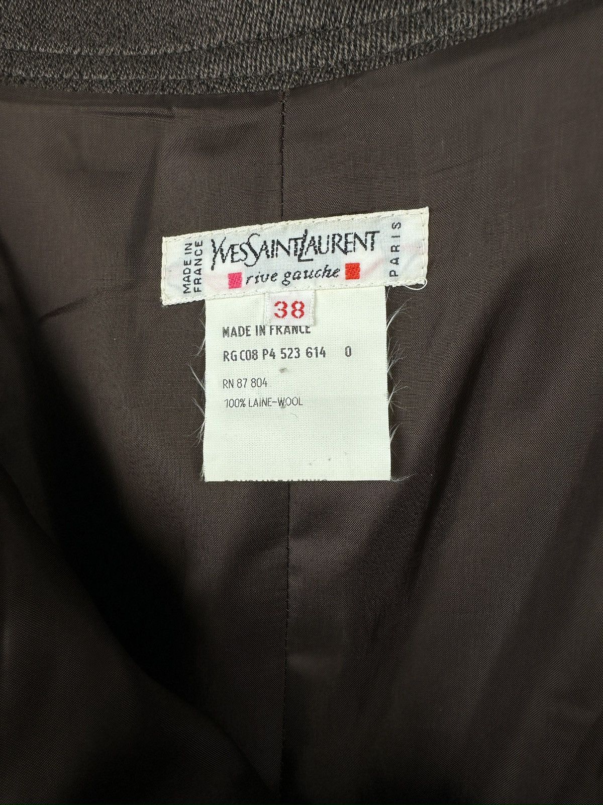 Saint Laurent Paris 80s SAINT LAURENT Rive Gauche by Tom Ford Wool Pencil Skirt Size 27" / US 4 / IT 40 - 7 Thumbnail