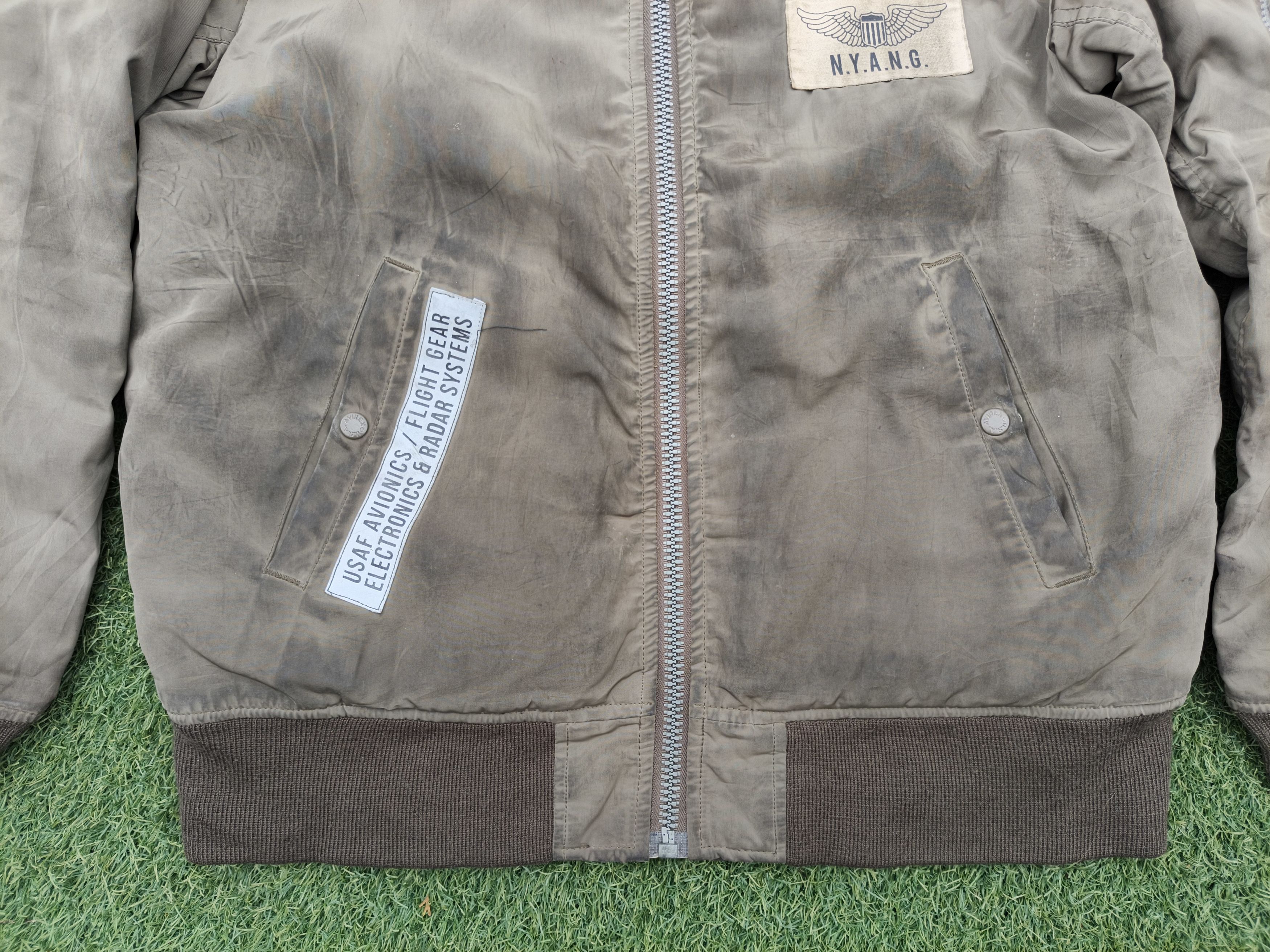 Avirex Avirex NYANG US Air Force Distressed Bomber Jacket Size US XXL / EU 58 / 5 - 2 Thumbnail