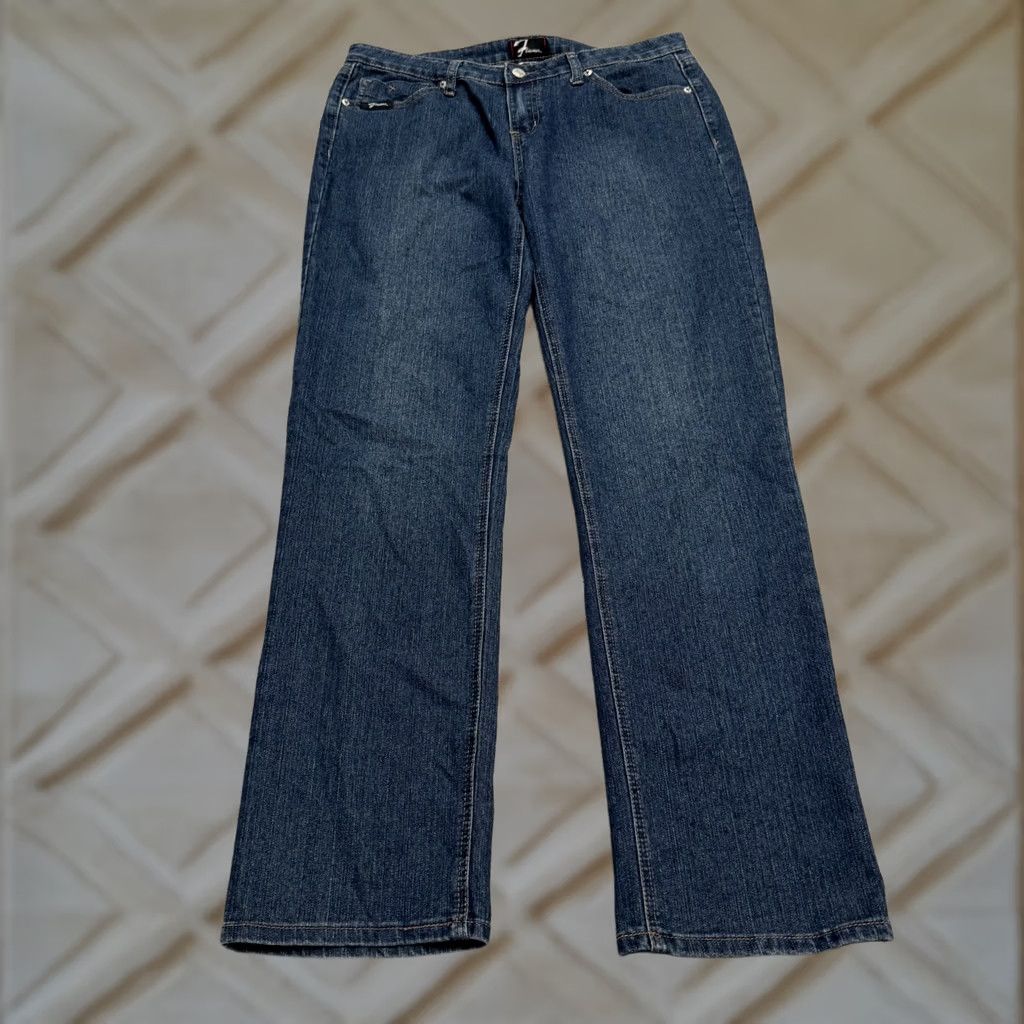 Denime 7 Flavour By Bubblegum Jeans Straight Womens 16 Denim Dark Wash 34x32 Vintage No Size 38" / US 16 / IT 52 - 1 Thumbnail