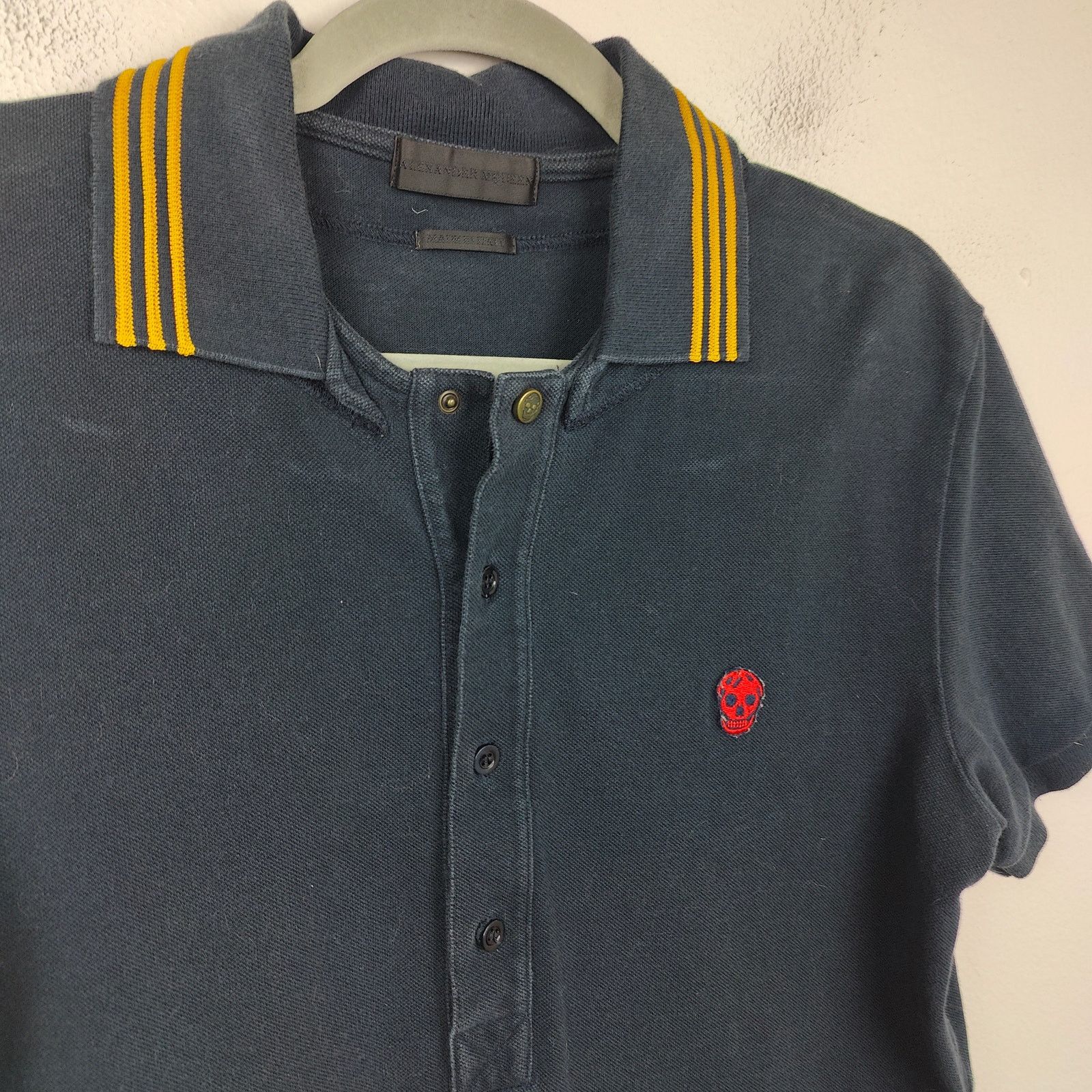 Alexander McQueen Alexander McQueen Polo Shirt Mens Medium Navy Blue Size US M / EU 48-50 / 2 - 2 Thumbnail