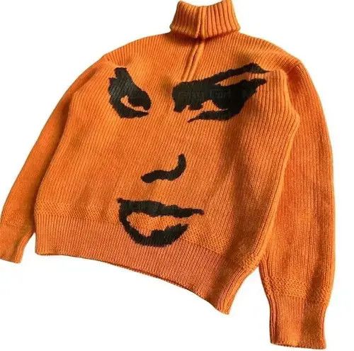 Other Vintage Portrait Oversized Turtleneck sweater Size US XL / EU 56 / 4 - 2 Thumbnail