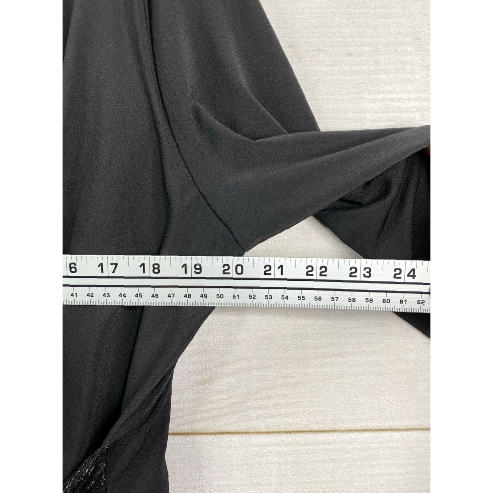 Vintage Lane Bryant Dress Womens 18 Black Faux Wrap Sparkly Party 3/4 Sleeve Stretch NWT Size XXL / US 16-18 / IT 52-54 - 6 Thumbnail