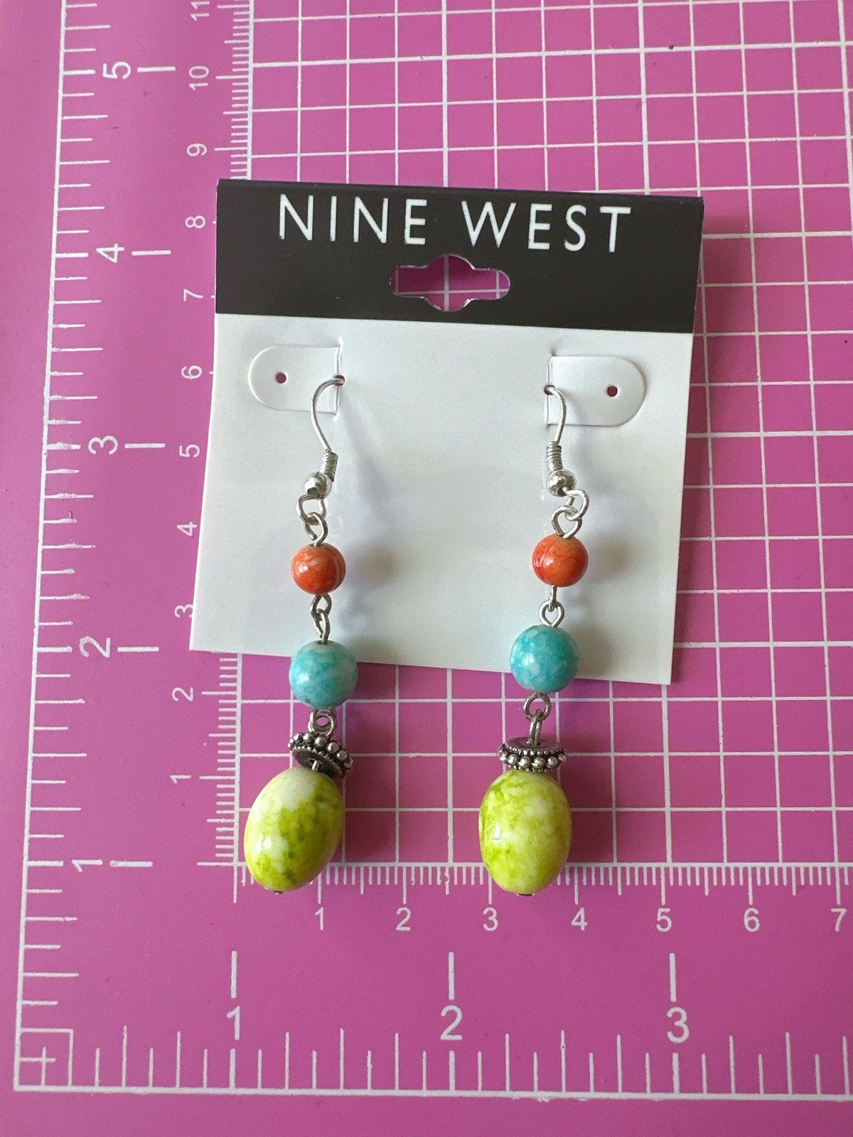 Nine West Nine West Multicolor Beaded Layered Necklace Earring Set Size ONE SIZE - 7 Thumbnail