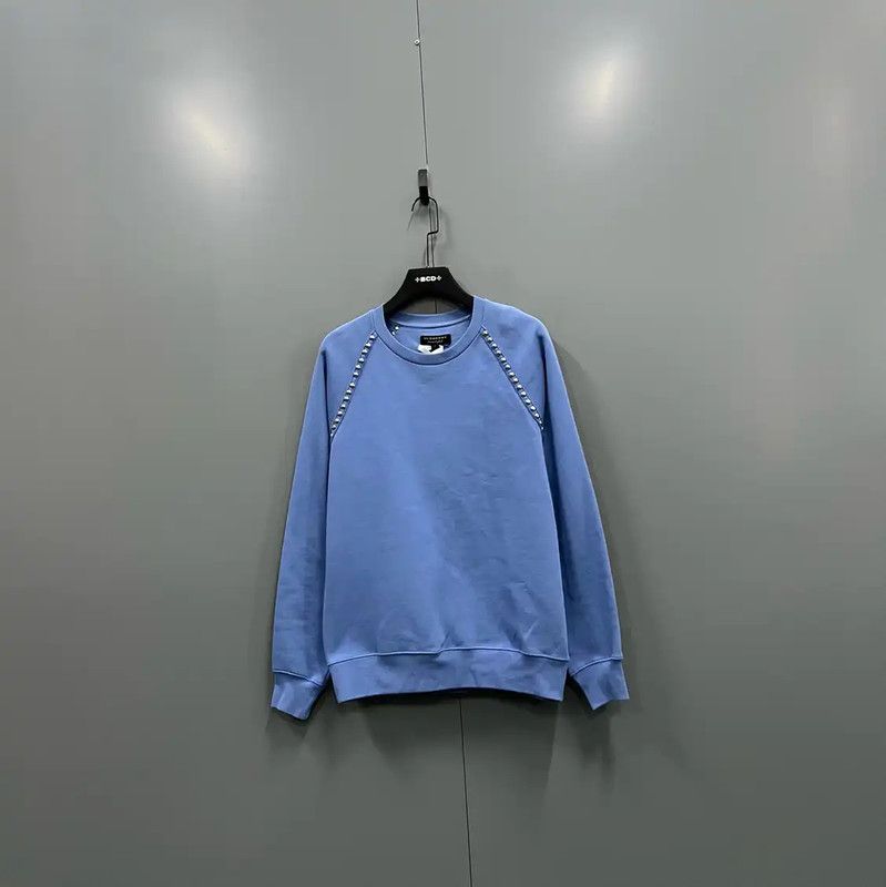Burberry Burberry Blue Cotton Long Sleeve Sweatshirt Size US L / EU 52-54 / 3 - 1 Thumbnail