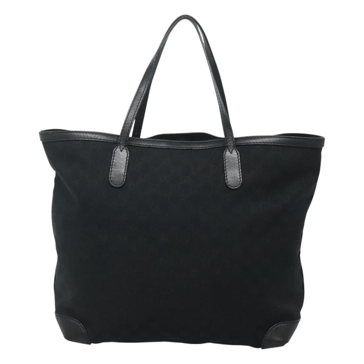 Gucci GUCCI GG Canvas Tote Bag Black Gold Size ONE SIZE - 3 Thumbnail