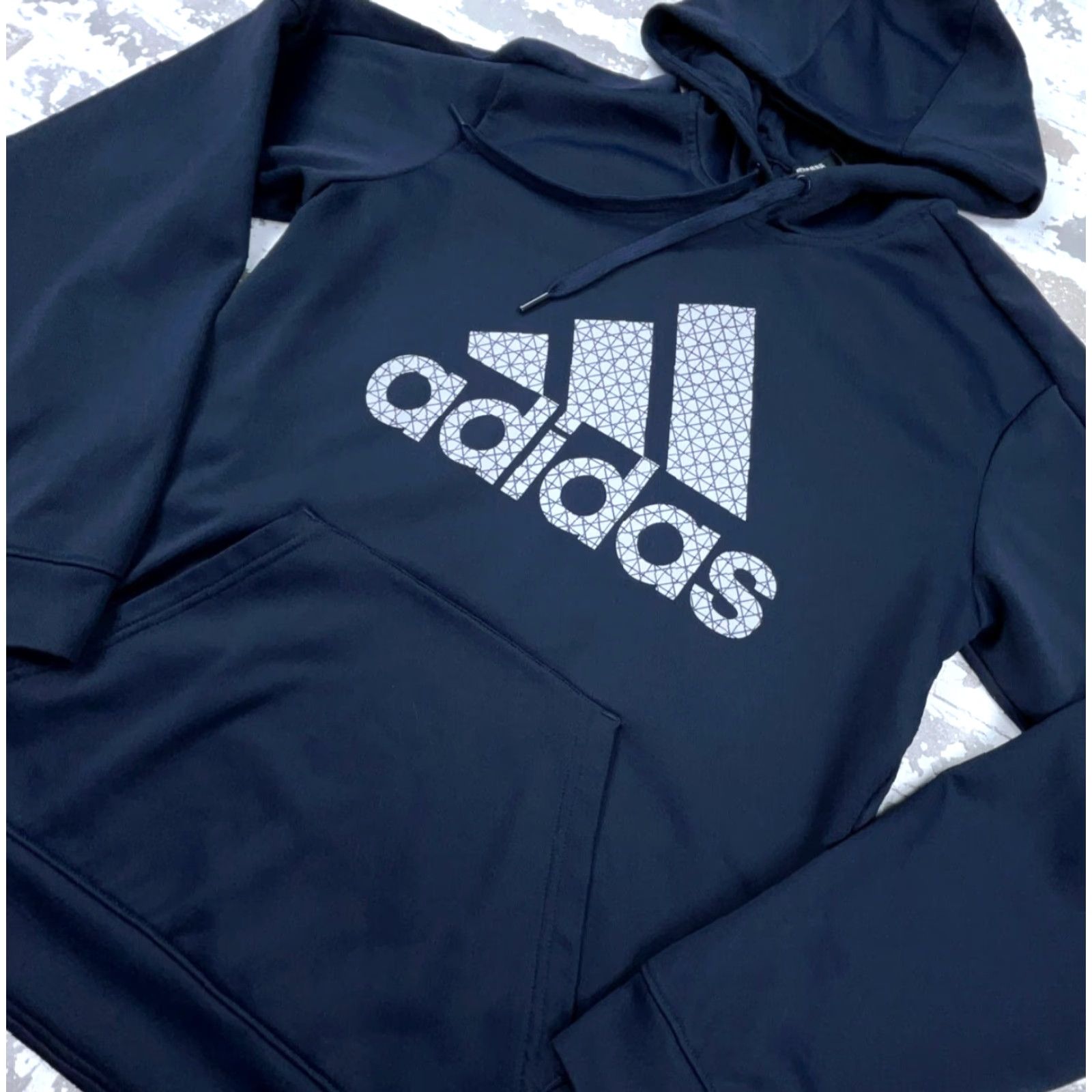 Adidas Adidas Hoodie Men Medium Blue Gray Clima Warm Pullover Sweatshirt Logo Colorblock Size US M / EU 48-50 / 2 - 2 Thumbnail