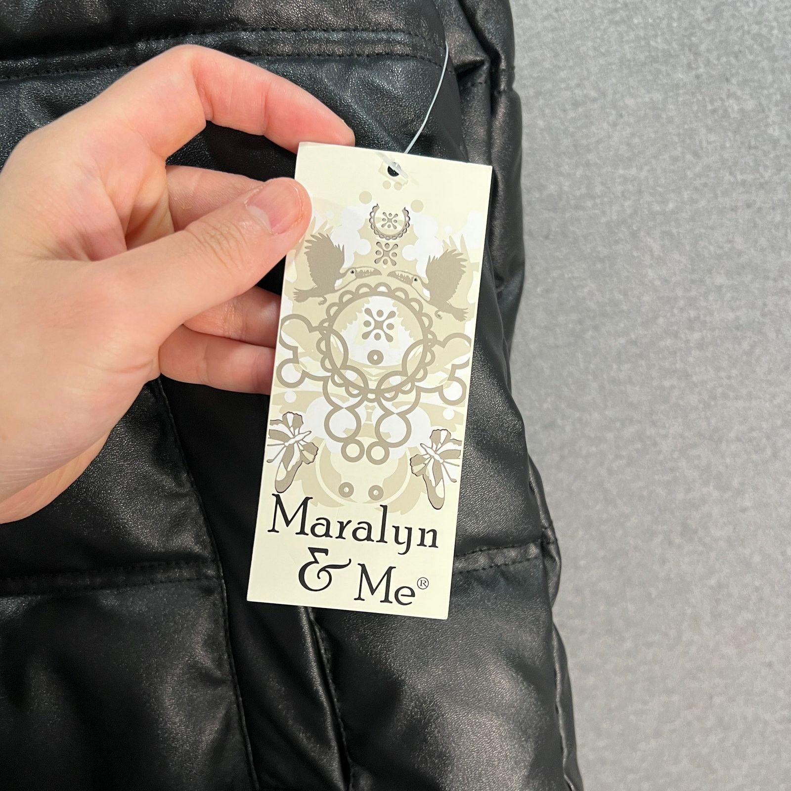 Other Maralyn & Me Hooded Puffer Jacket Faux leather Black Size XXL / US 16-18 / IT 52-54 - 11 Thumbnail