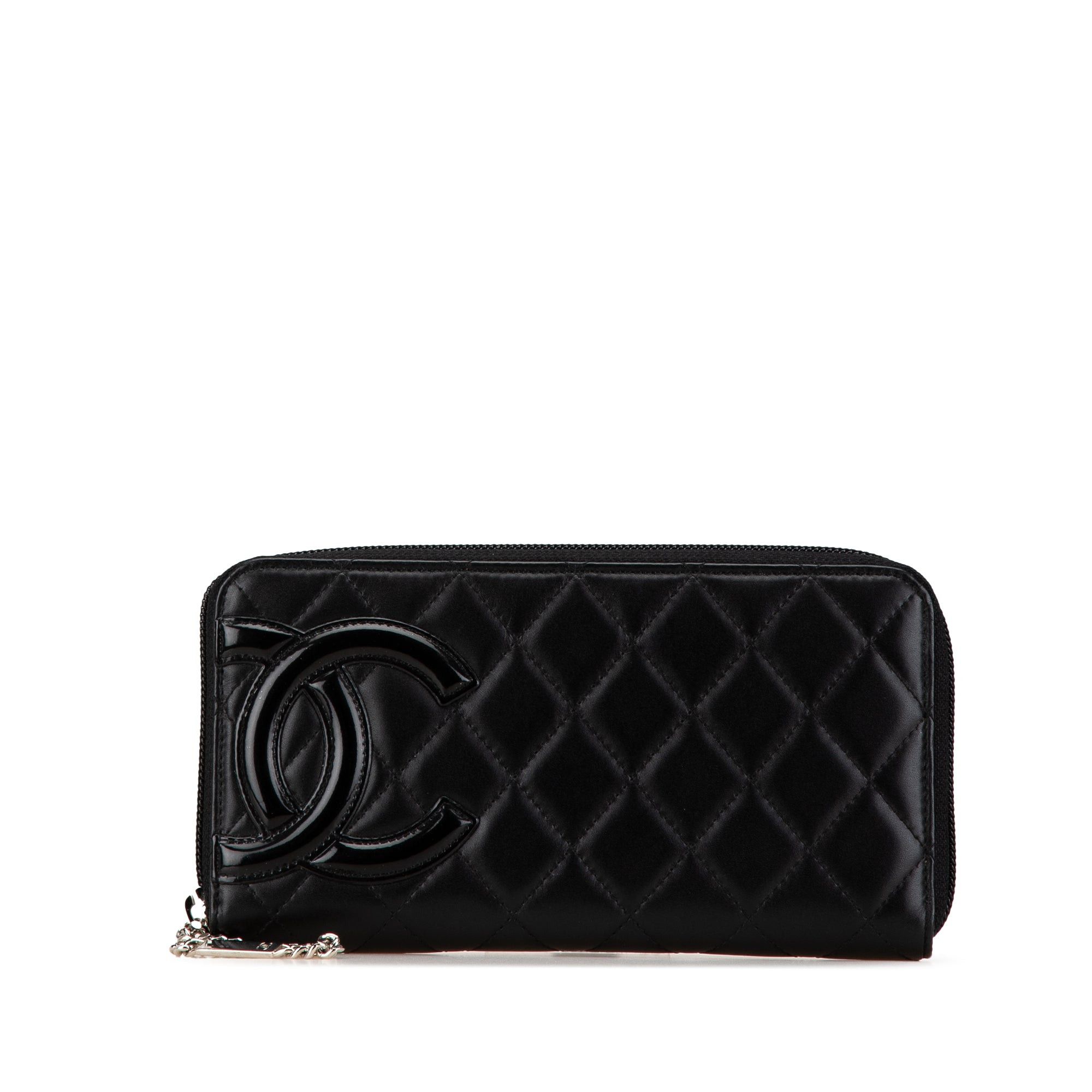 Chanel Chanel Lambskin Cambon Ligne Zip Around Long Wallet Black Size ONE SIZE - 1 Thumbnail
