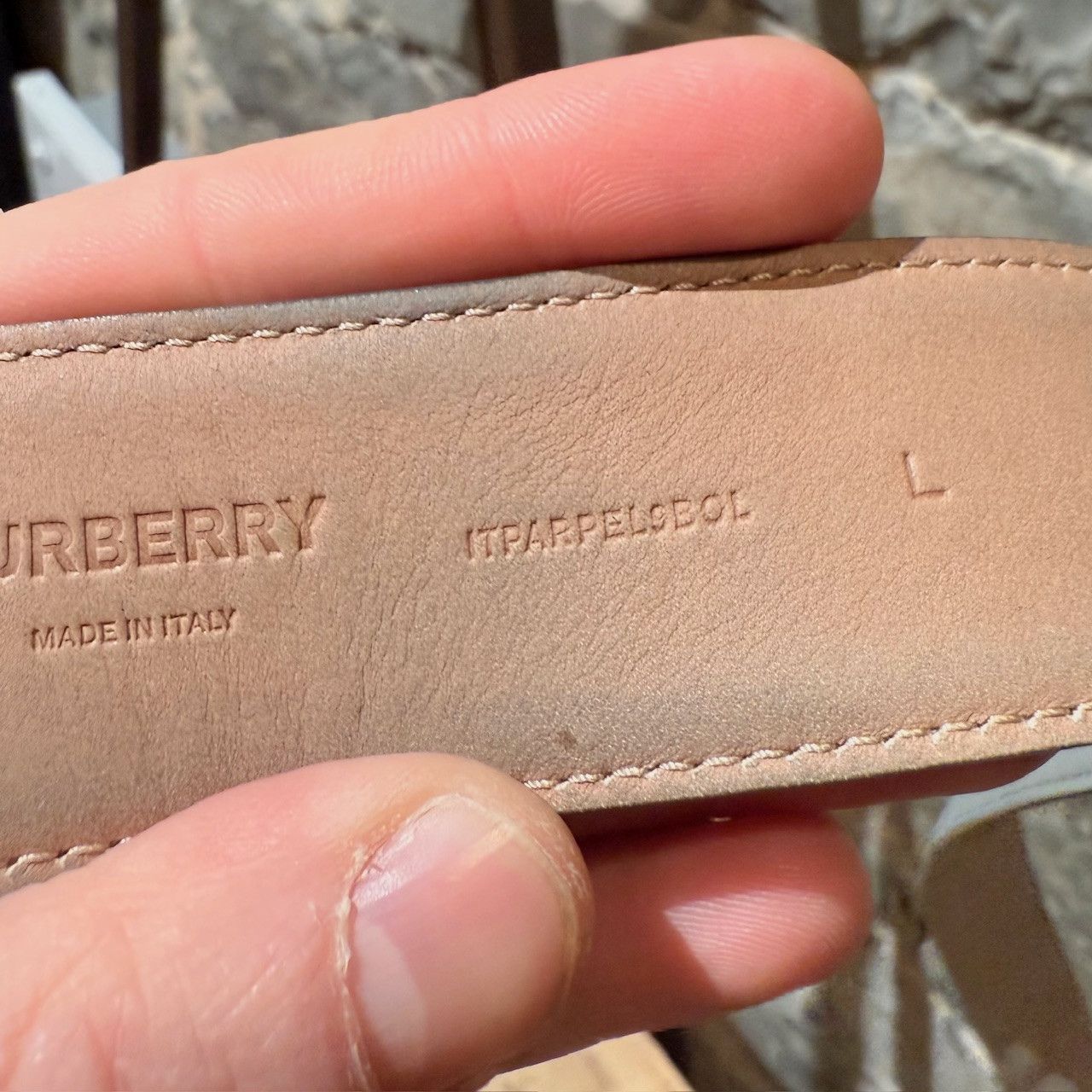 Burberry Burberry TB Grey Leather Logo 35mm Belt Size ONE SIZE - 11 Thumbnail