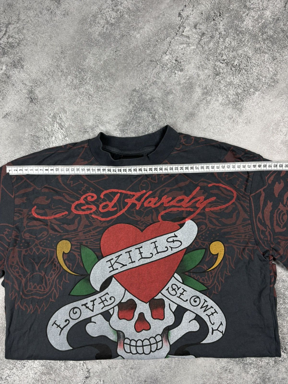 Ed Hardy × Vintage Y2K VTG Ed Hardy Tattoo Shirt Size S Christian Audigier Size S / US 4 / IT 40 - 6 Thumbnail