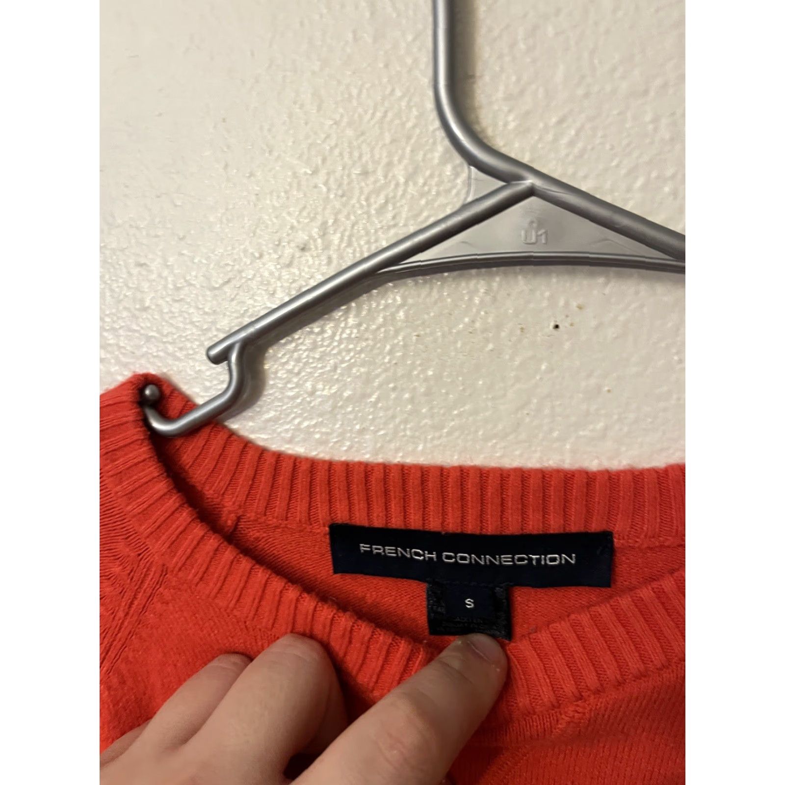 French Connection VINTAGE French Connection Women's Orange Sweater Size Small Acrylic Blend Shirt Womens Pullover Size S / US 4 / IT 40 - 3 Thumbnail