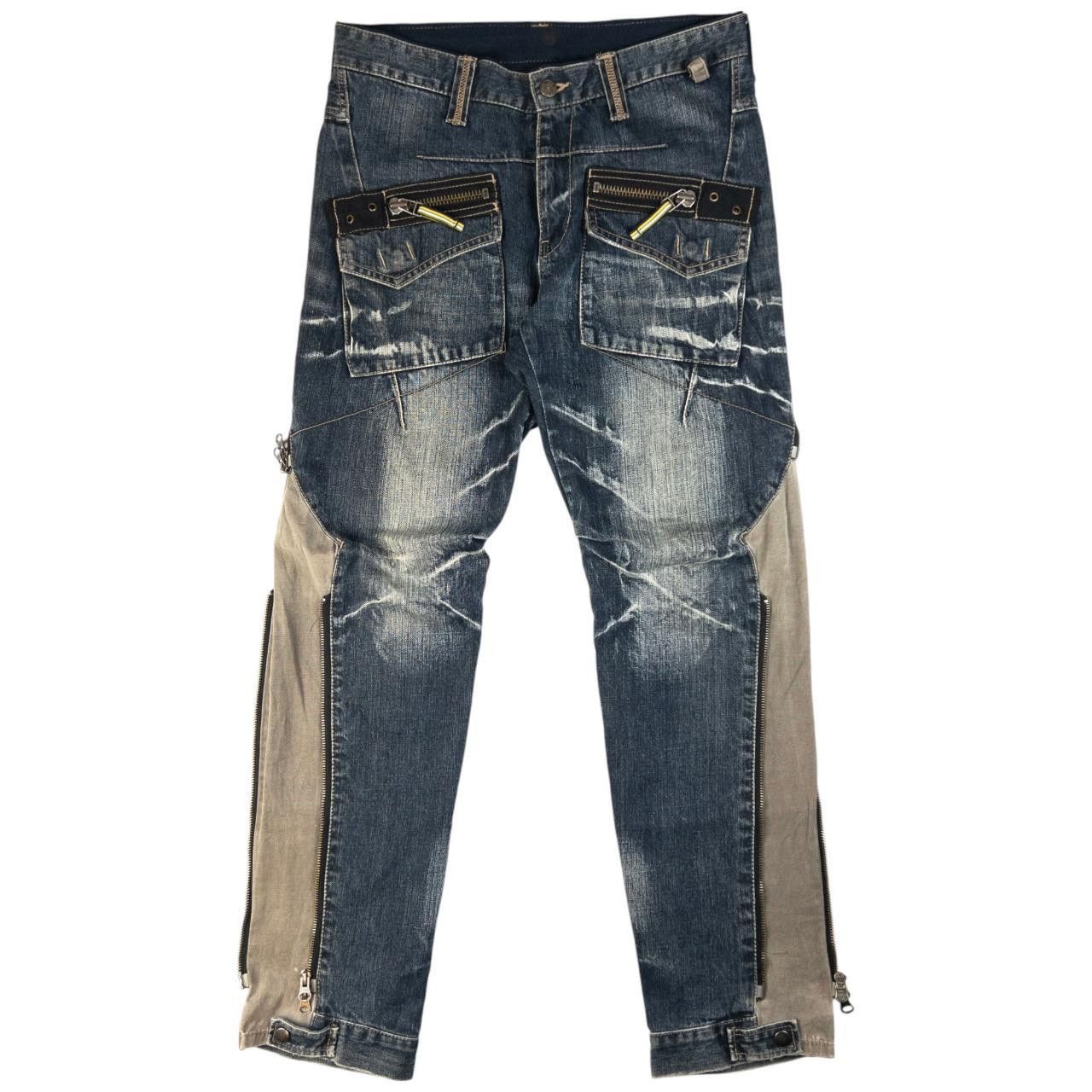 PPFM Vintage PPFM Multi Zip Denim Jeans Size W31 Size US 31 - 1 Thumbnail