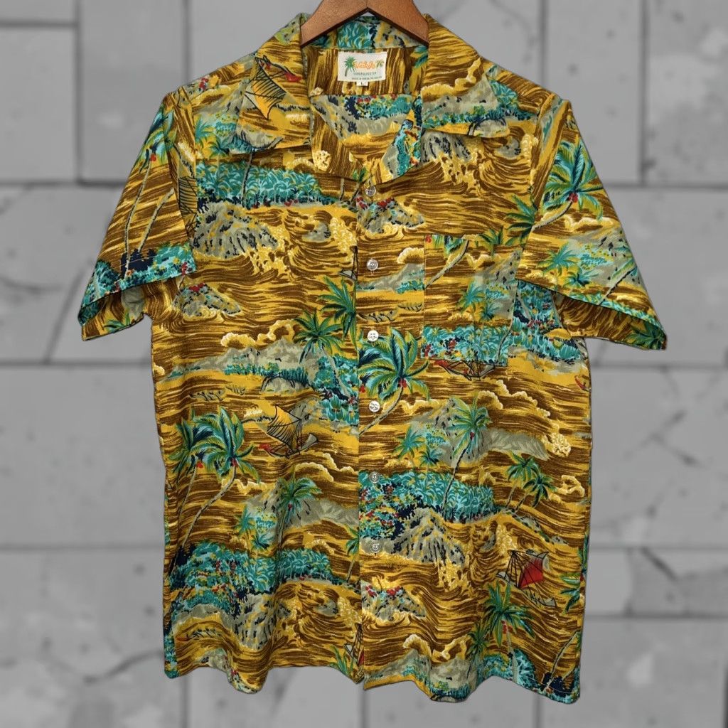 Vintage VINTAGE Waikiki Yellow Hawaiian Shirt Mens L Button-Up Short Sleeve LC Waikiki Size US L / EU 52-54 / 3 - 1 Thumbnail