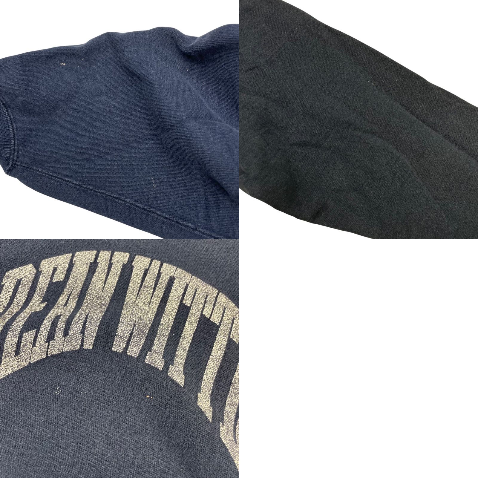 VINTAGE Dean Witter x Champion Sweatshirt Navy Large Men’s Reverse Weave Crew Neck Cotton/Polyster USA Navy Blue Logo Winter Fall 90s?