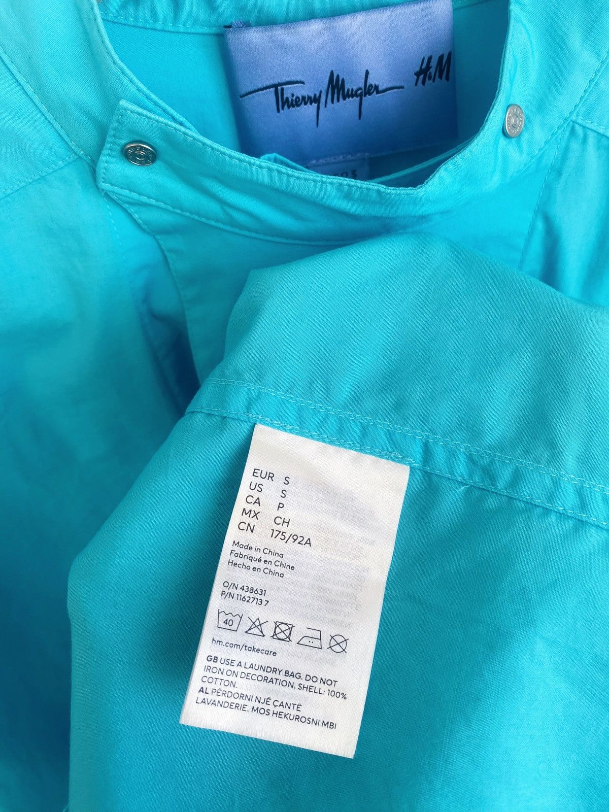 H&M × Mugler × Thierry Mugler Mugler x H&M Double-breasted Poplin Shirt Size S Size US S / EU 44-46 / 1 - 16 Thumbnail