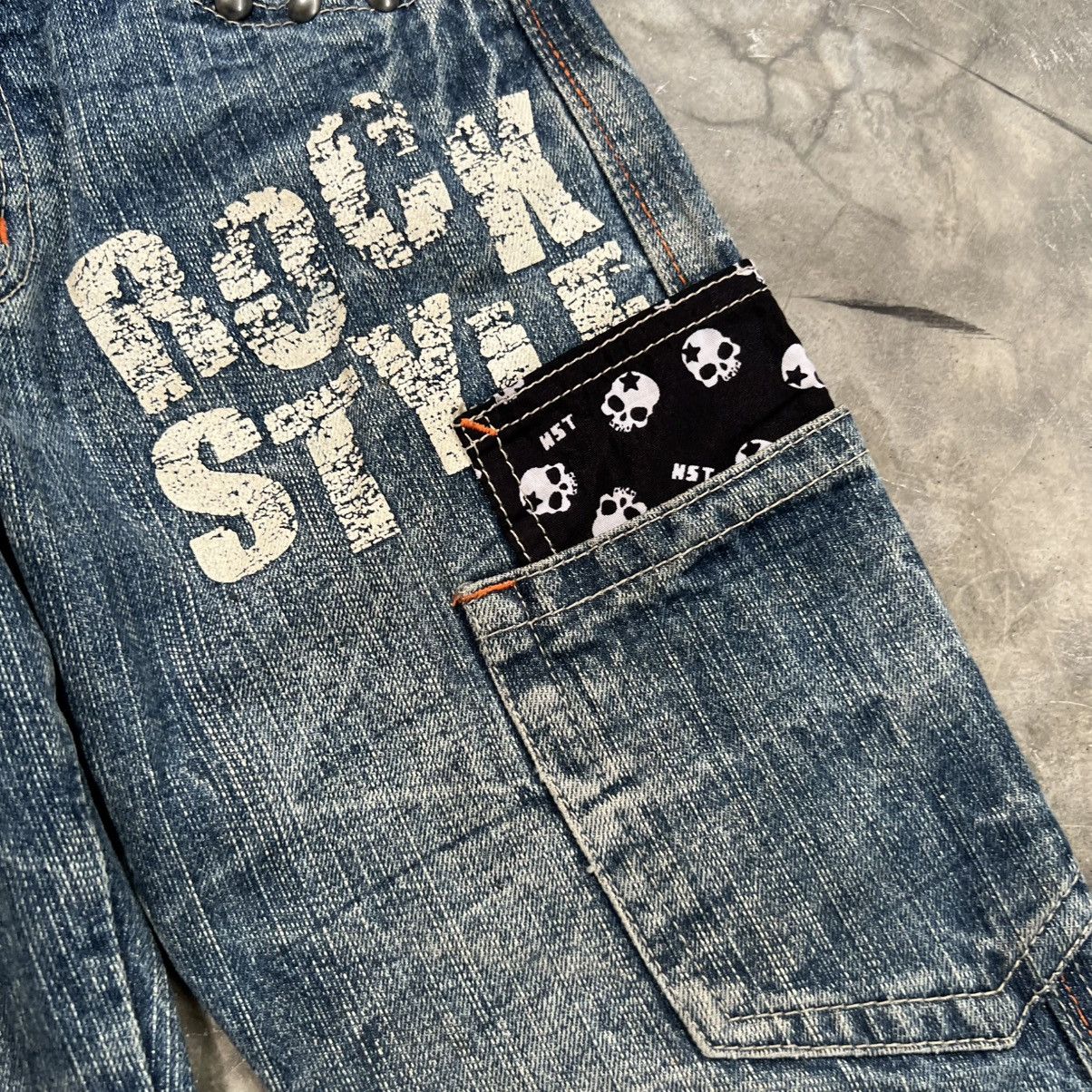 Hysteric Glamour 2000s Ba-Tsu Studio Vkei Style Skull Faded Jeans Size US 26 / EU 42 - 5 Thumbnail