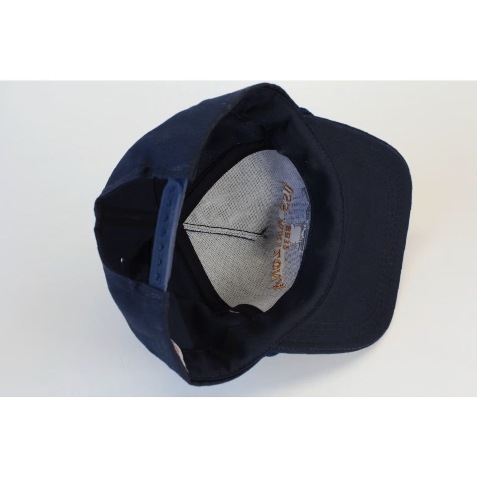 Vintage VINTAGE USS Arizona BB39 Pearl Harbor Snapback Hat Navy Blue USA FAST SHIPPING Hat Adults Adjustable Blue 90s Gunmetal? Size ONE SIZE - 6 Thumbnail