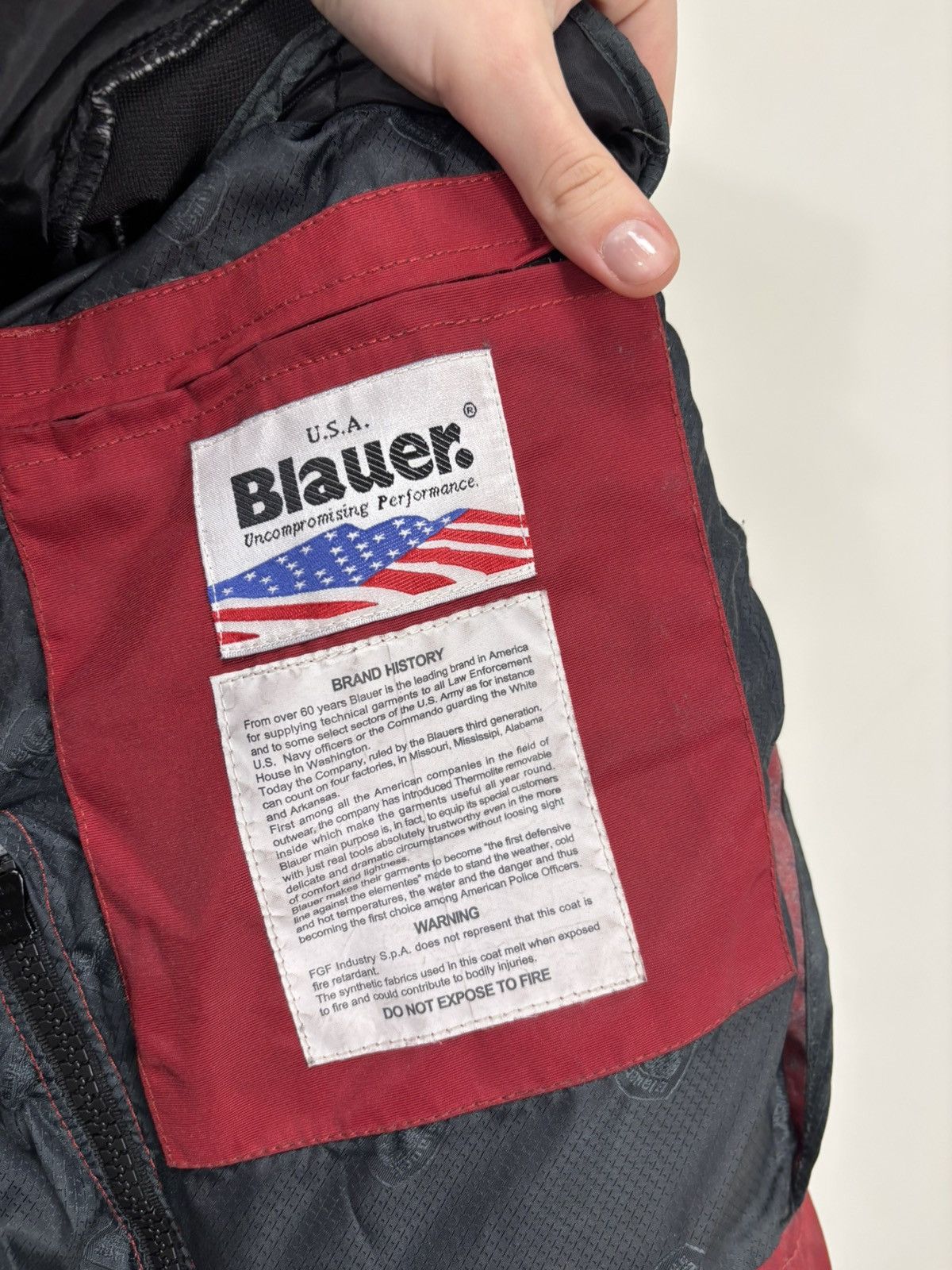 Other Blauer Vintage Men’s Red Insulated USA Police Bomber Jacket Size US M / EU 48-50 / 2 - 18 Thumbnail