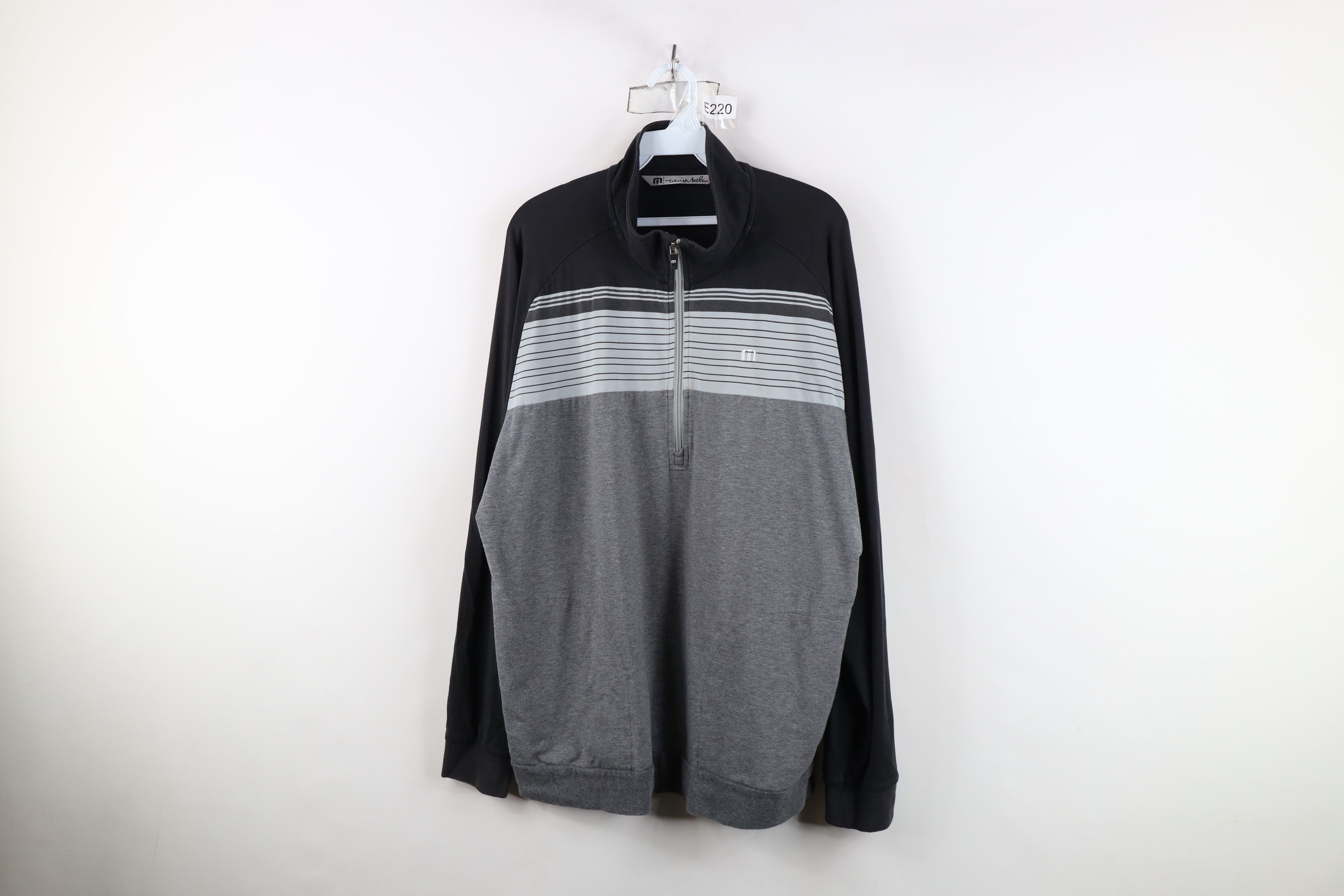 TravisMathew Travis Mathew Striped Half Zip Pullover Golf Top Jacket Size US L / EU 52-54 / 3 - 1 Thumbnail