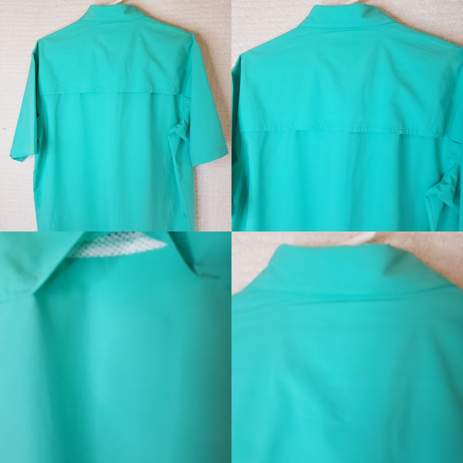 AQUA Bimini Bay Outfitters Short Sleeve Flats 5 V Bloodguard Shirt Mens M Aqua Green Size US M / EU 48-50 / 2 - 9 Thumbnail