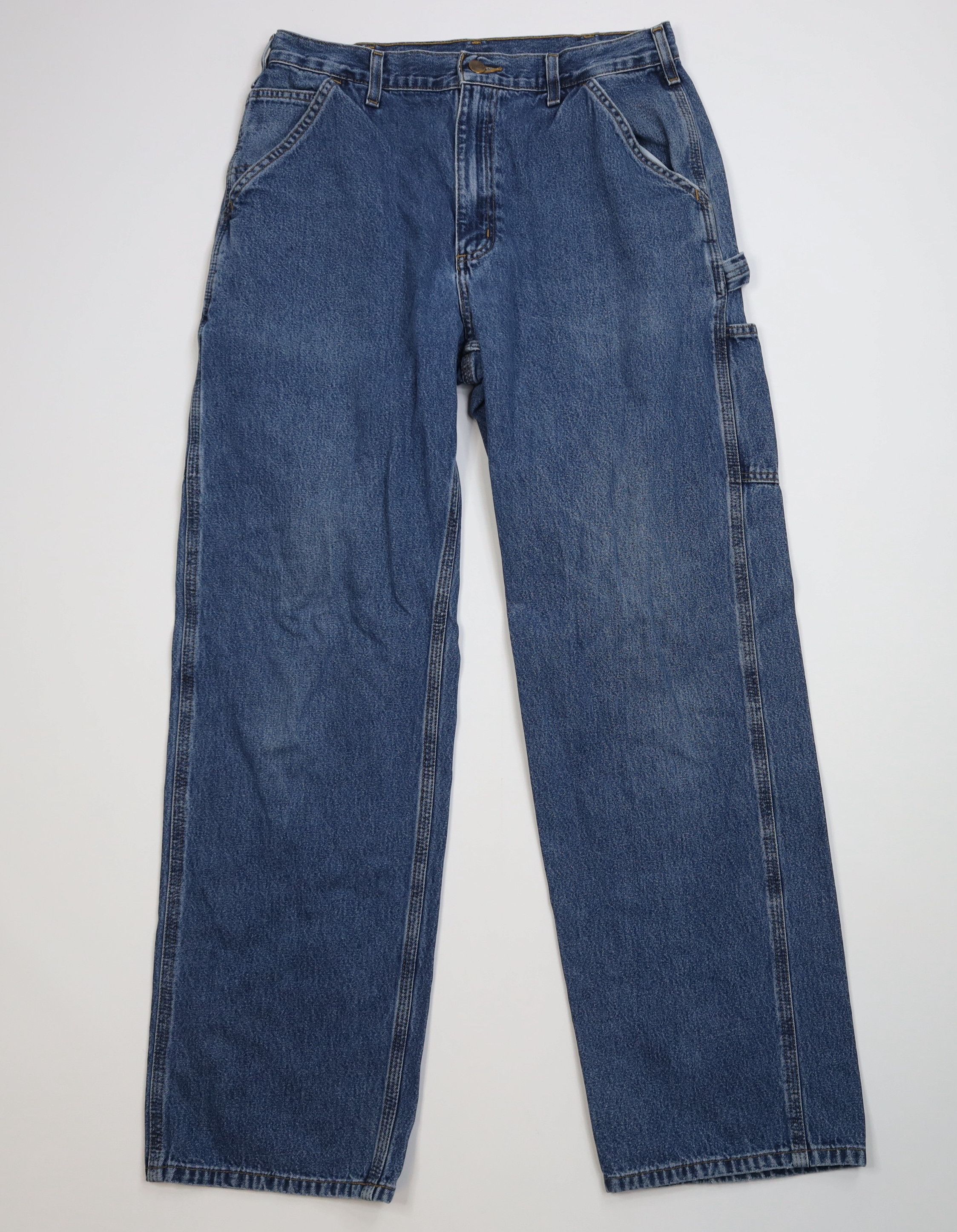 Carhartt Vintage Carhartt Wide Leg Dungaree Denim Jeans Blue Cotton Size US 32 / EU 48 - 1 Thumbnail