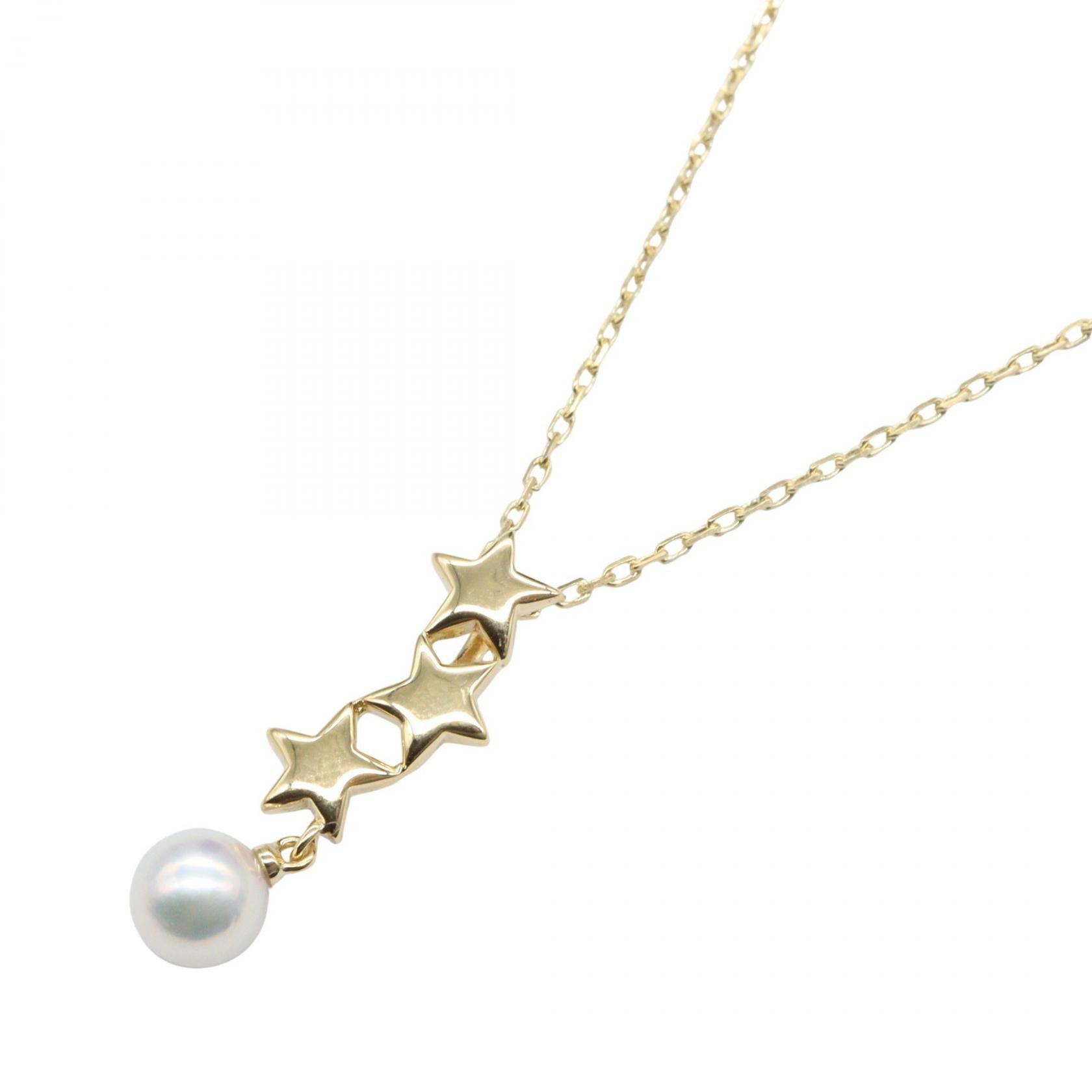 Mikimoto Mikimoto Mikimoto Au750 Pearl Necklace Precious Metal Necklace DUTY FREE for USA Size ONE SIZE - 1 Thumbnail