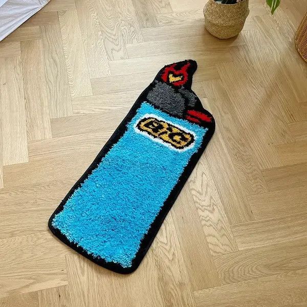 Blue Lighter Art Rug