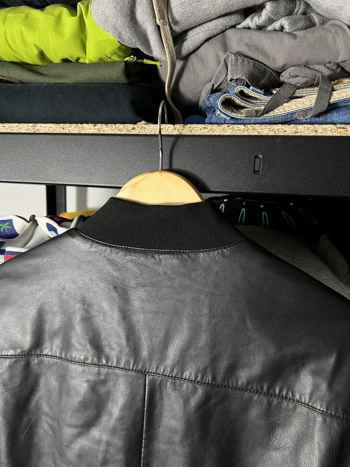 Emporio Armani 🖤 NWT Emporio Armani Reversible Leather Bomber — Black Size US M / EU 48-50 / 2 - 6 Thumbnail