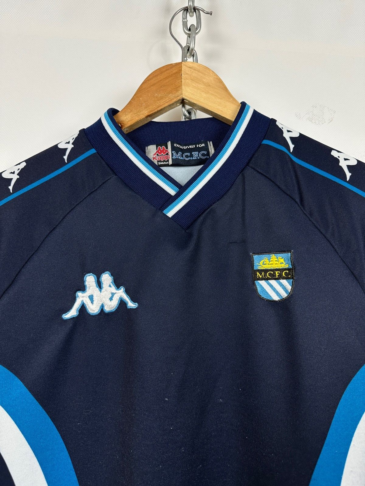 Kappa 1997/99 Kappa Manchester City Vintage Training Jersey Kit Size US S / EU 44-46 / 1 - 6 Thumbnail