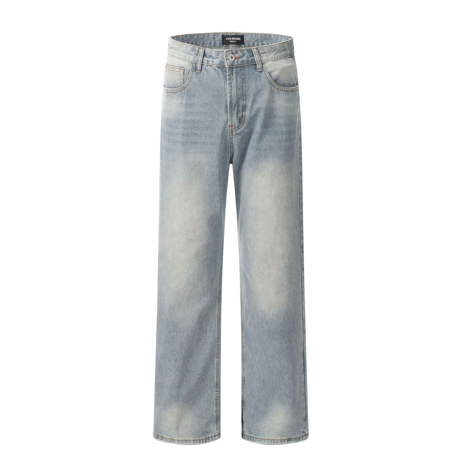 Japanese Brand × Vintage American retro distressed light blue straight cleanfit jeans Size US 32 / EU 48 - 1 Thumbnail