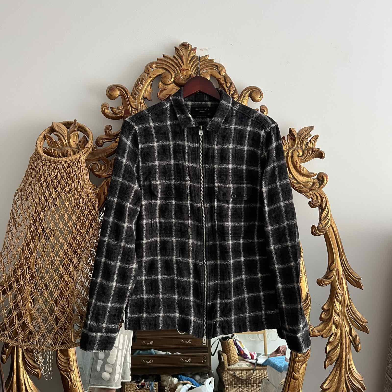 Allsaints ALLSAINTS flannel shirt Jacket Sz M Size M / US 6-8 / IT 42-44 - 1 Thumbnail