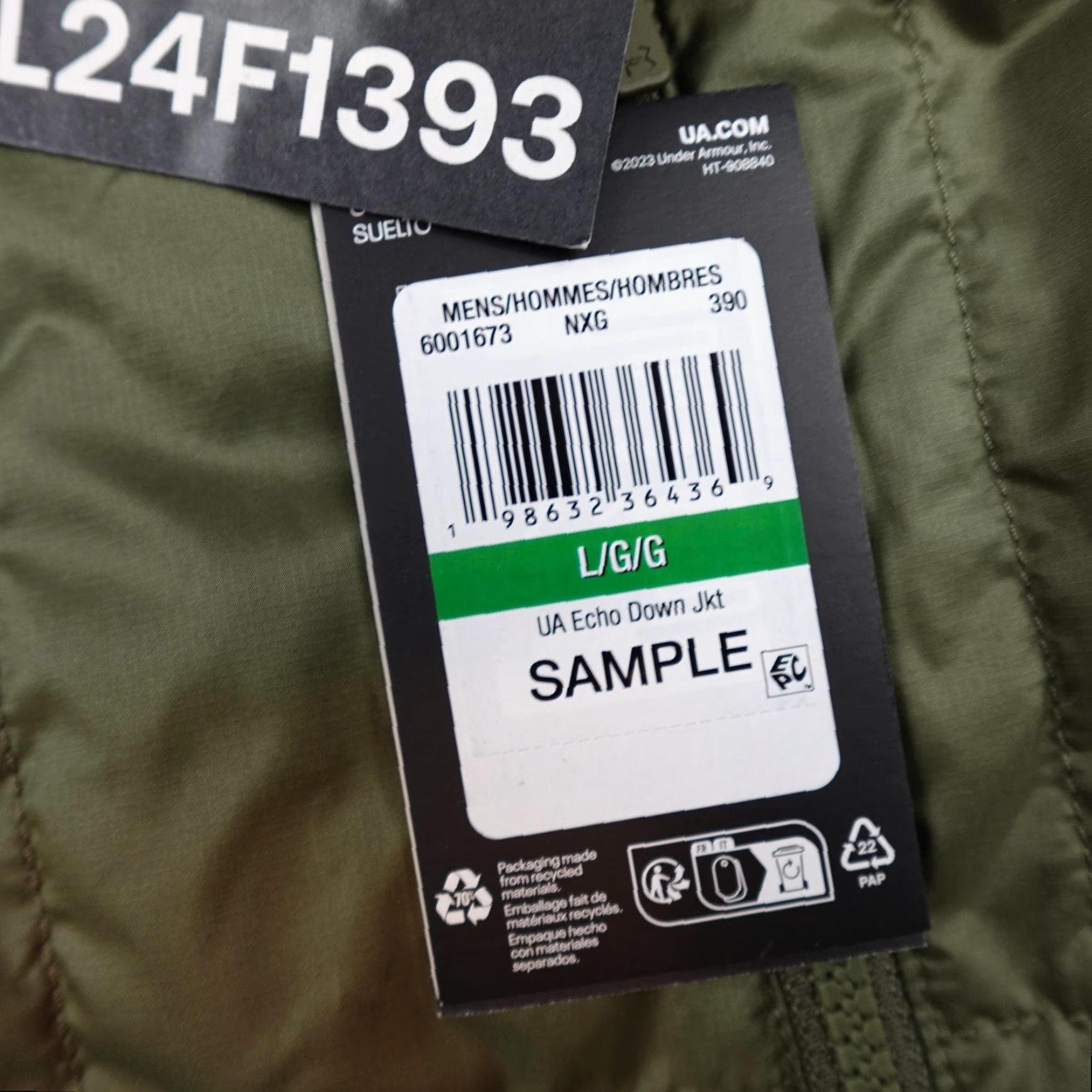 Under Armour Under Armour Echo Down Jacket Mens Large Green Puffer Quilted Lightweight Size US L / EU 52-54 / 3 - 3 Thumbnail