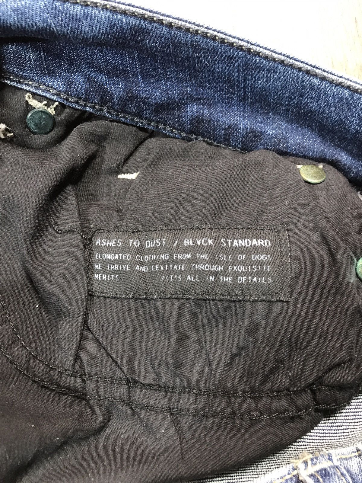 Designer × Vintage Ashes To DVST Distressed Biker Denim Pants Jeans Size US 33 - 8 Thumbnail