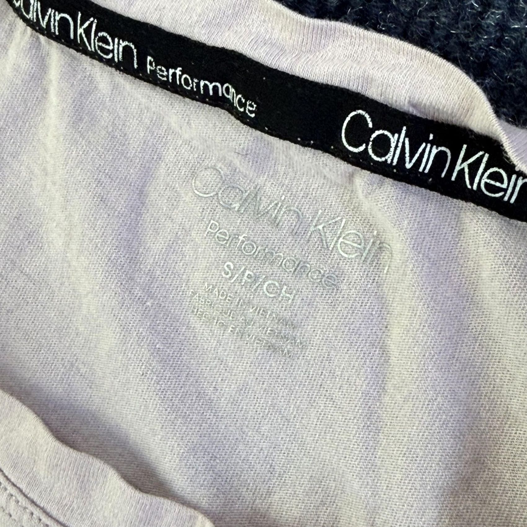 Calvin Klein Calvin Klein Performance Tank Womens Small Purple Cropped Crew Neck 100% Cotton Size ONE SIZE - 2 Thumbnail
