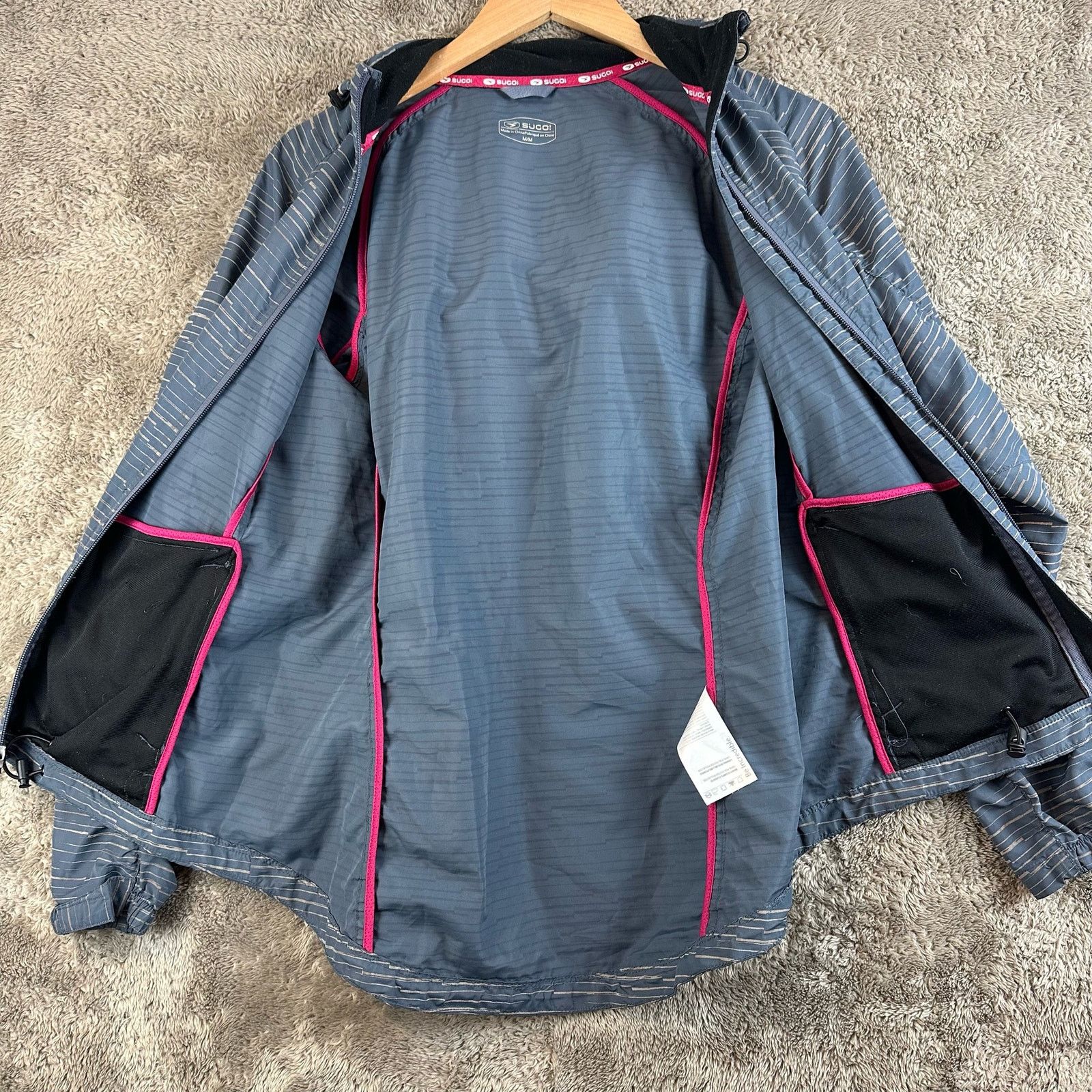 Other Sugoi Zap Jacket Running Cycling Women M Blue Gray Pink Size M / US 6-8 / IT 42-44 - 8 Thumbnail