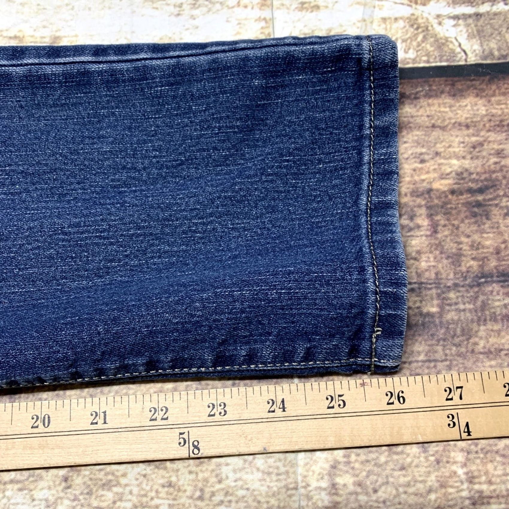Denime Relativity Jeans Womens 8P Straight Medium Wash Denim Blue 30 x 26 Mid Regular - Jeans Size 30" / US 8 / IT 44 - 3 Thumbnail